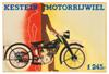 HANS D. VOSS (1926-1980). KESTEIN MOTORRIJWEIL. Poster & gouache maquette. 1932. Sizes vary. Ateliers N.V. Nigh & Van Ditmar.